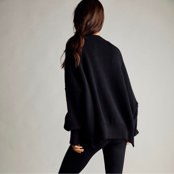 FINAL PRICE DROP Free People Easy Street Tunic Sweater Black XL - Picture 4 of 8